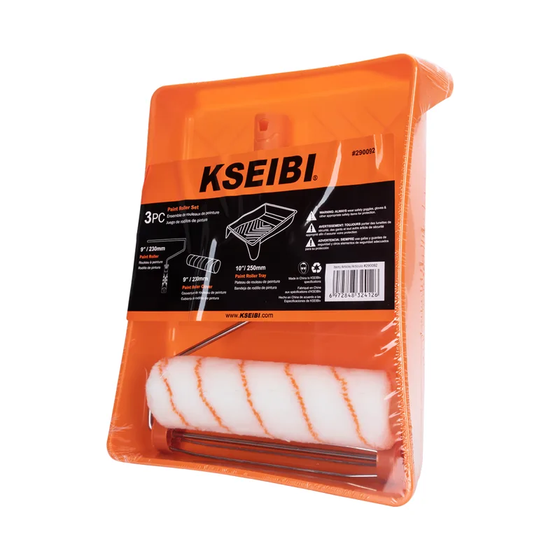 KSEIBI 3-Piece 9 Inch Paint Roller Set with Tray