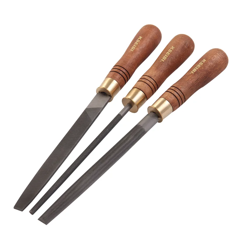 Kseibi OPTIWOOD 三件套钢锉，8英寸 / 200毫米